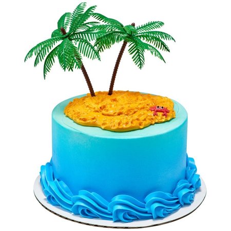 CAKEDRAKE Summer Beach Theme Large Palm Trees 2 PKG cake topper CD-DCP-39320-32pcs